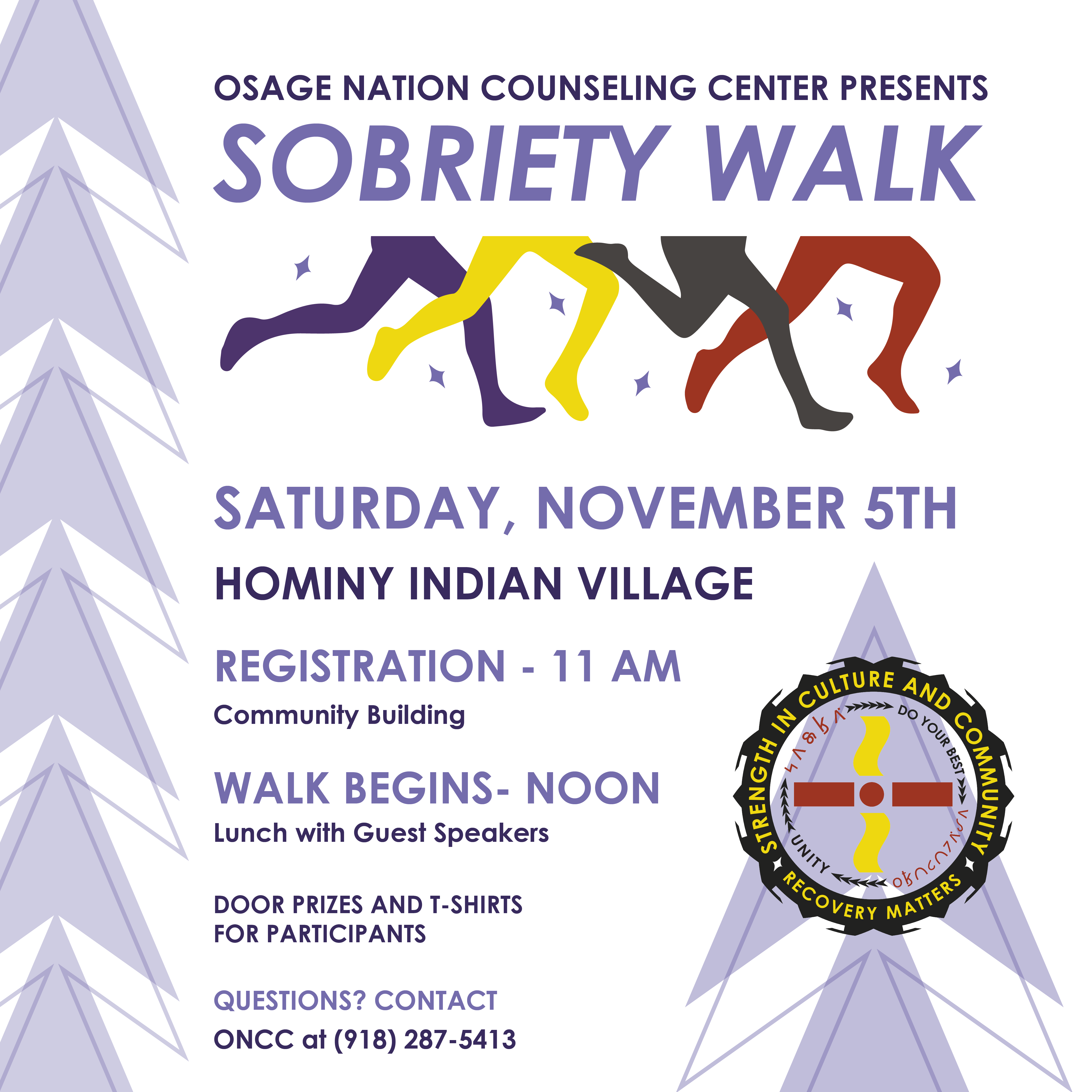 ONCC Sobriety Walk flyer