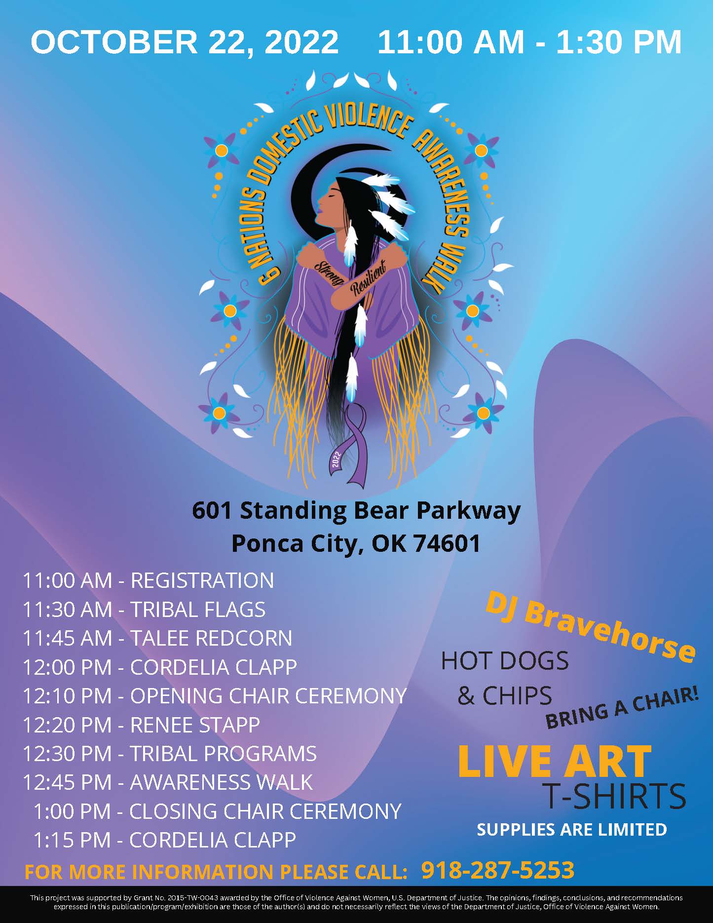 flyer 6 Nations Domestic Violence Awareness Walk