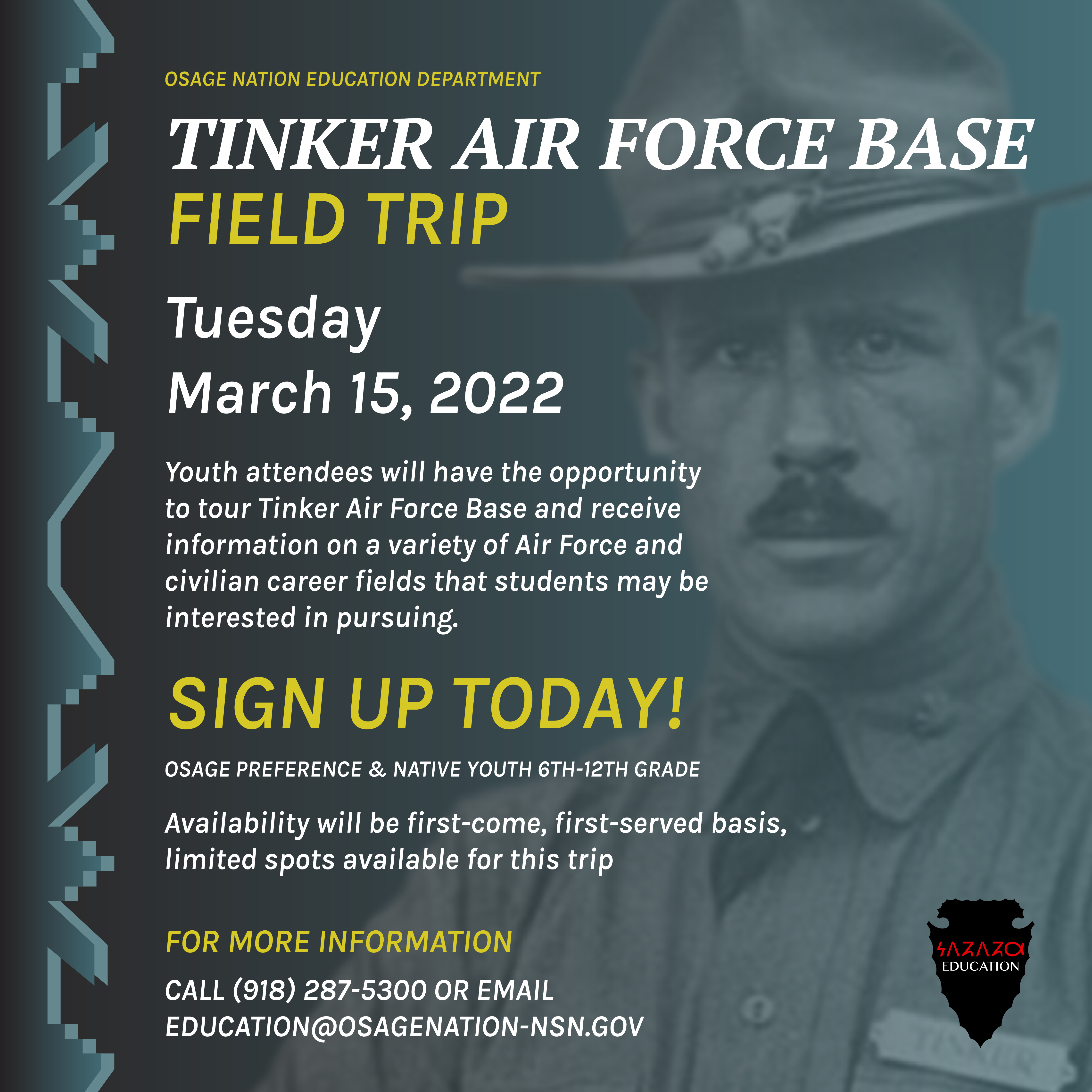 Tinker Air Force Base Field Trip flyer