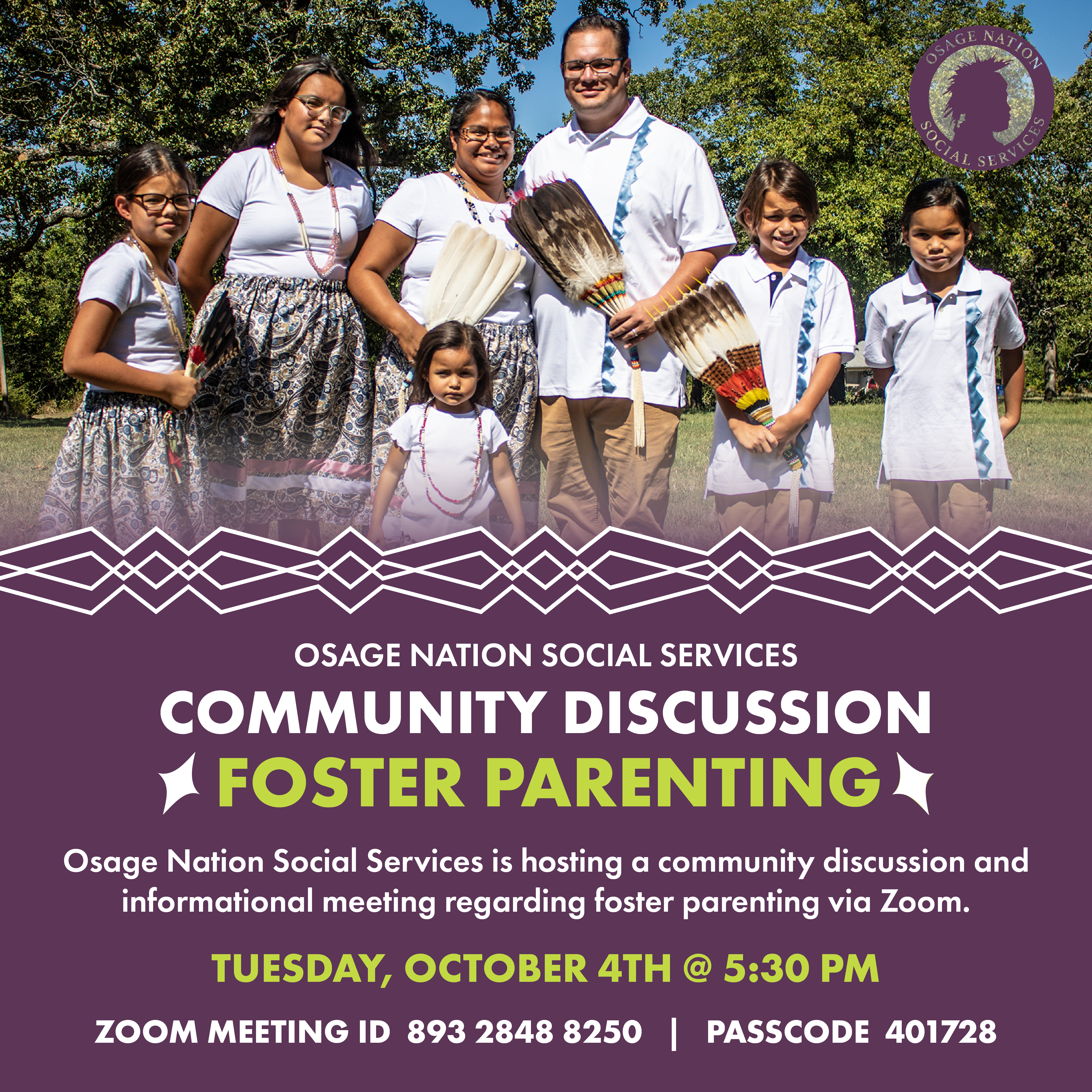 ONSS Community Discussion on Foster Parenting flyer ONSS Community Discussion on Foster Parenting