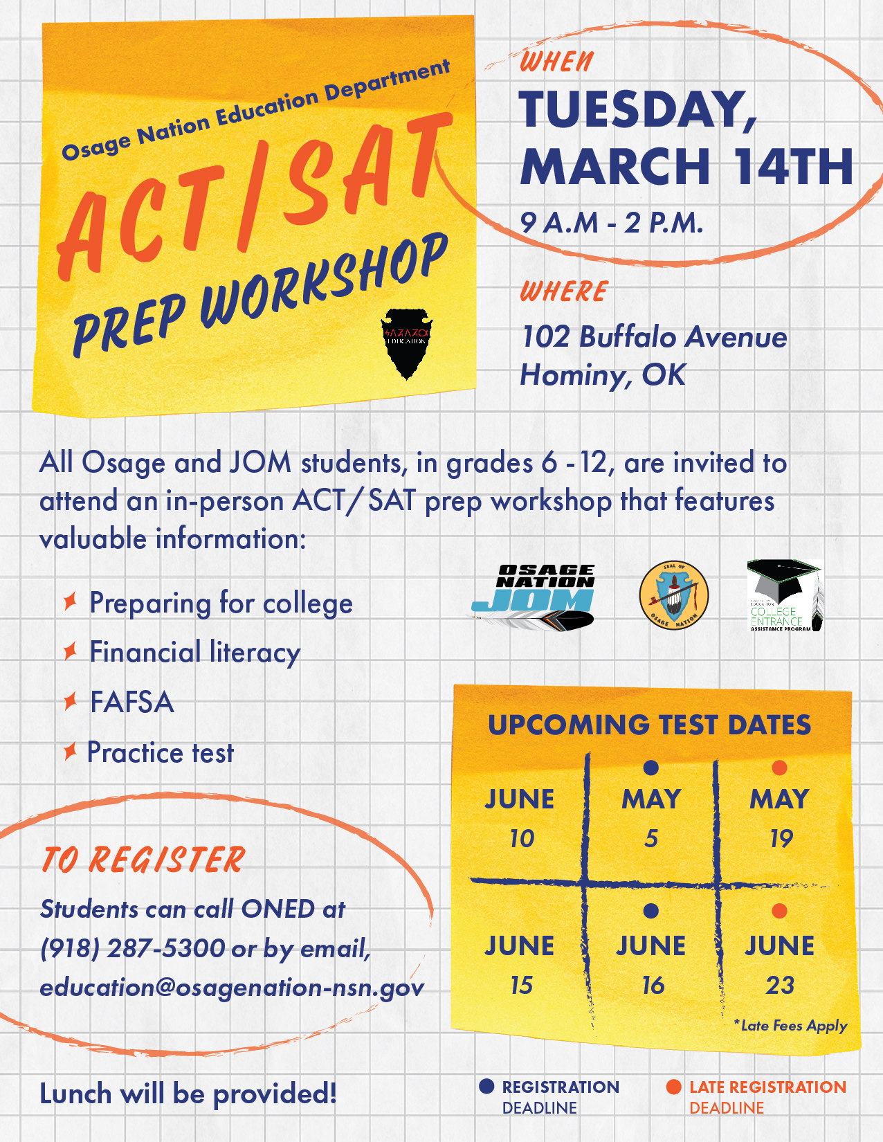 ACT/SAT Prep Workshop flyer