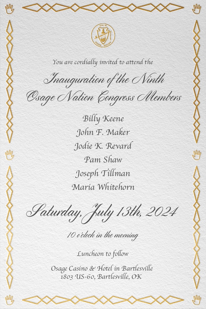 2024 Inauguration Invitation