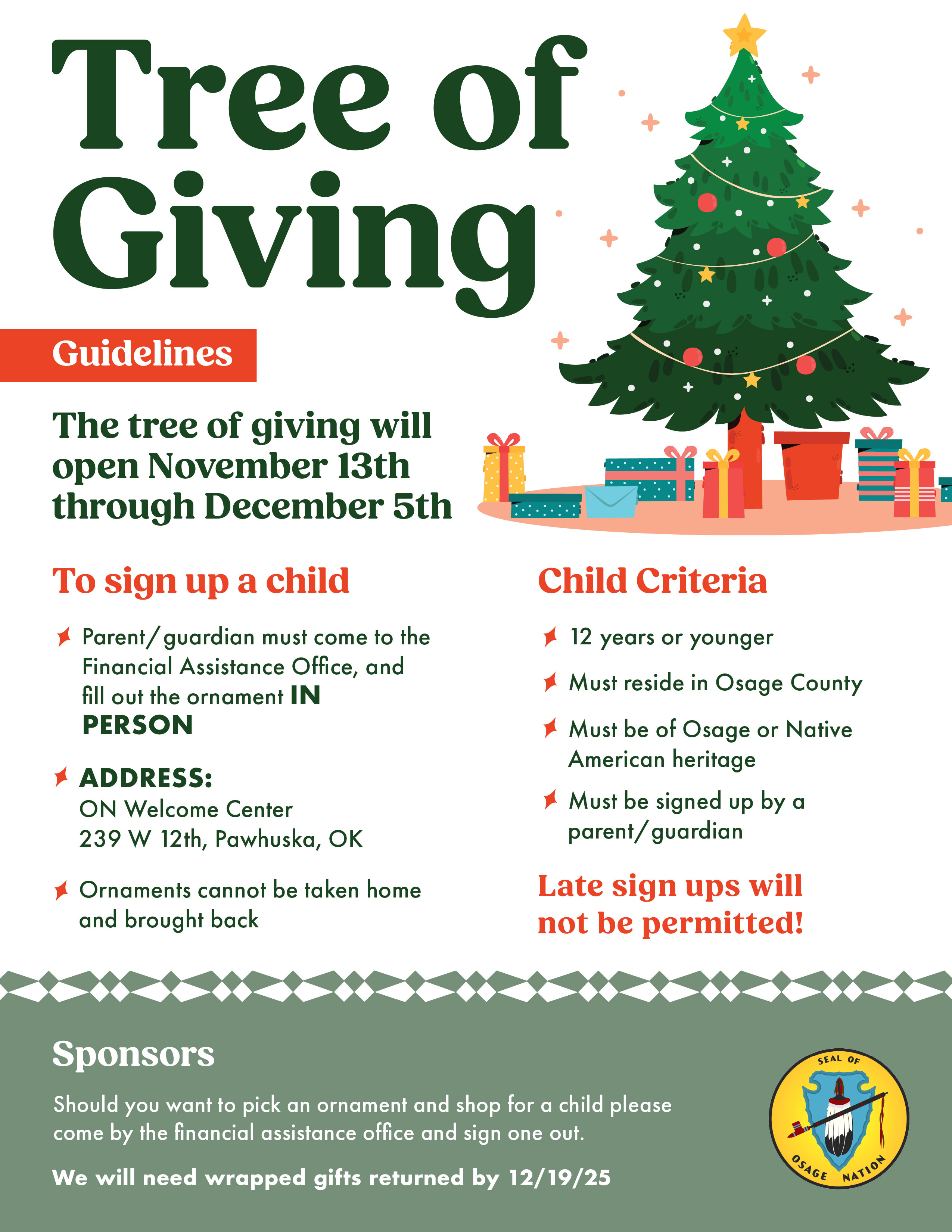 Tree of Giving Registration
