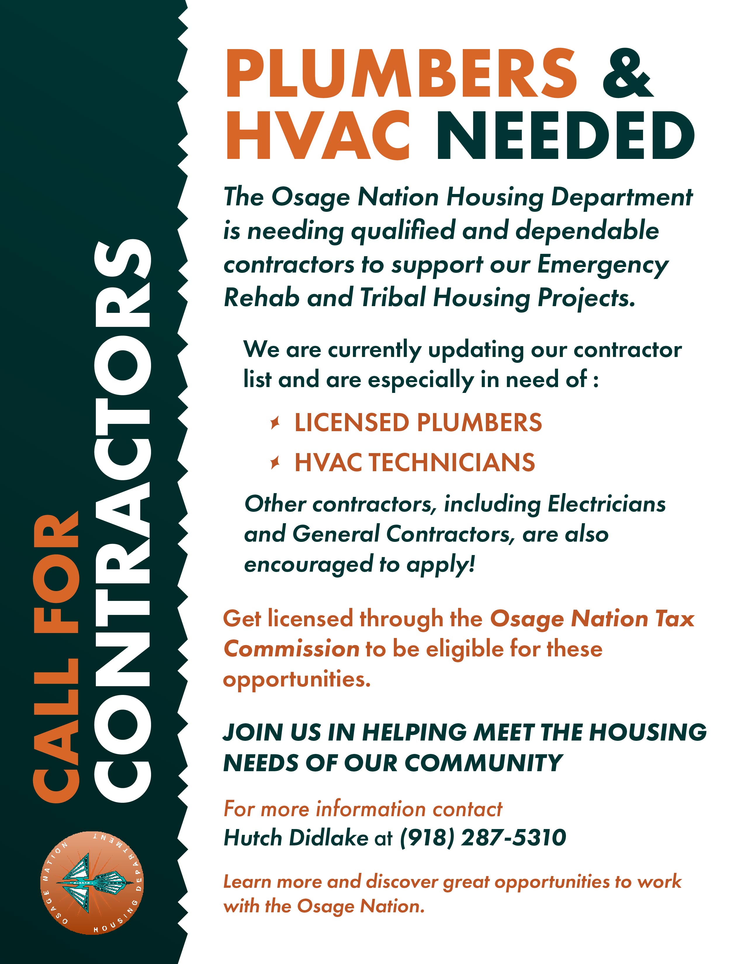 Housing Call for Contractors