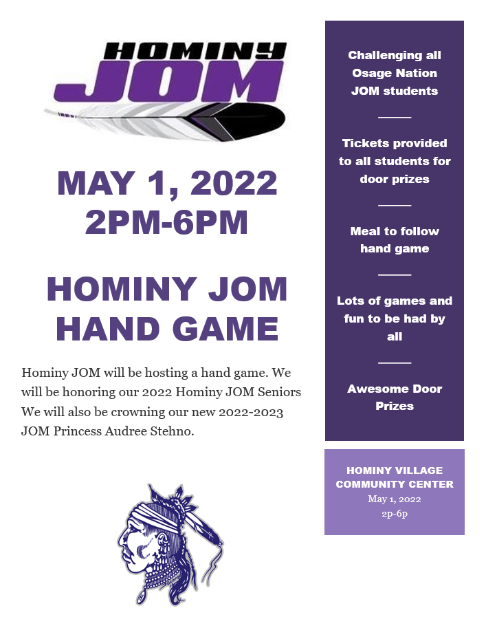Hominy JOM Hand Game flyer