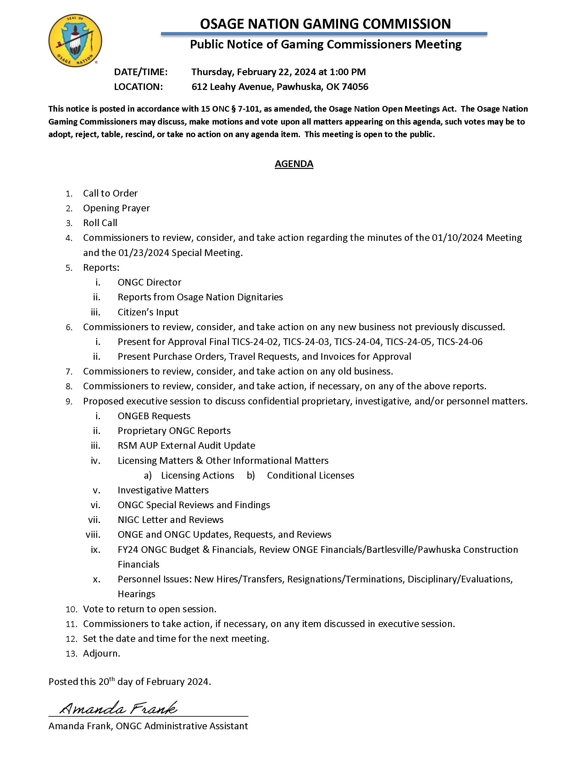 image of agenda