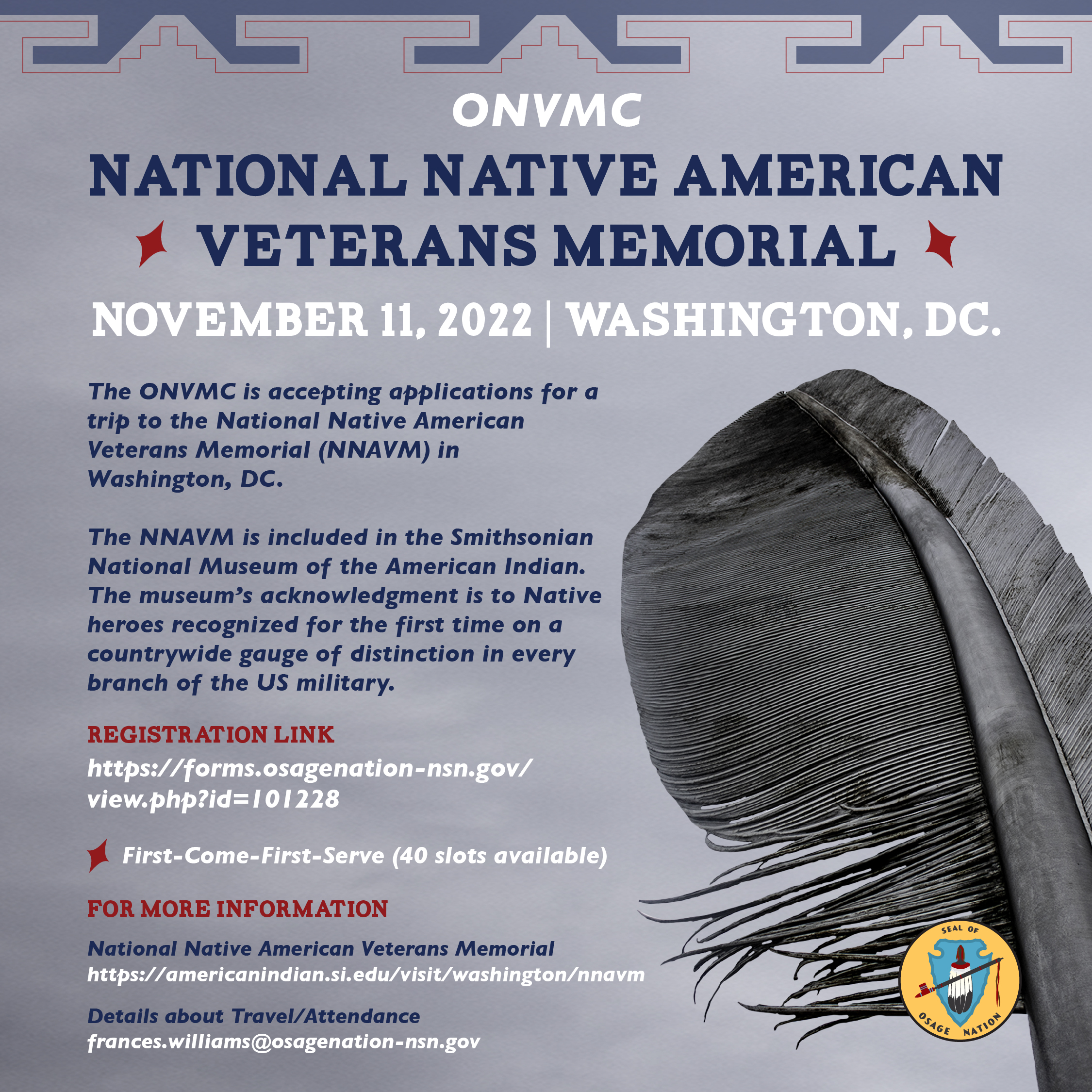 National Native American Veterans Memorial | Washington, DC. National Native American Veterans Memorial | Washington, DC.