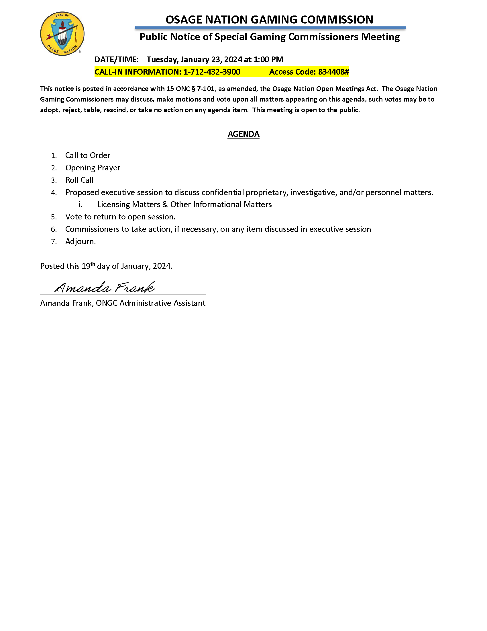 image of agenda