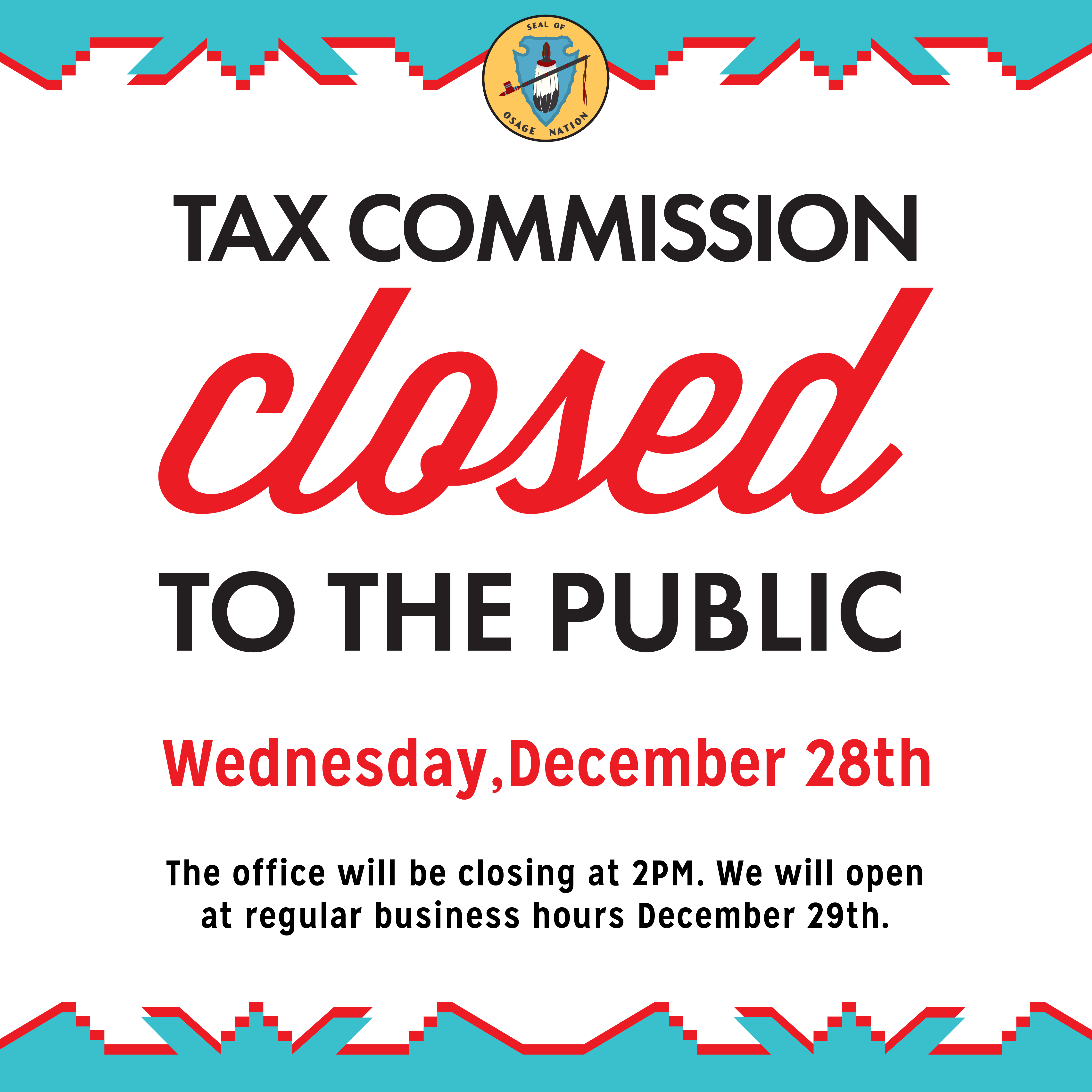 Tax Commission Closed to the Public