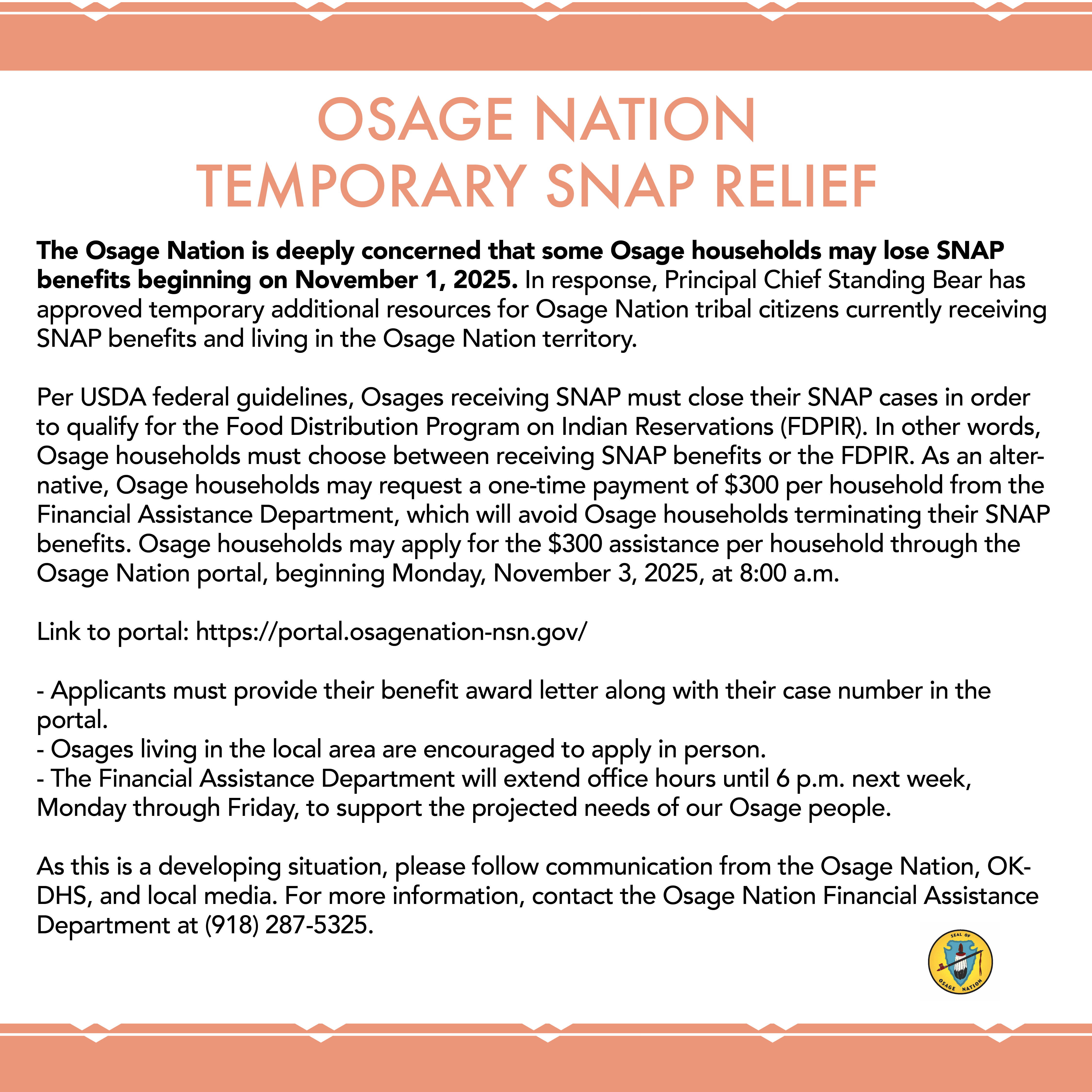 Temporary SNAP Relief