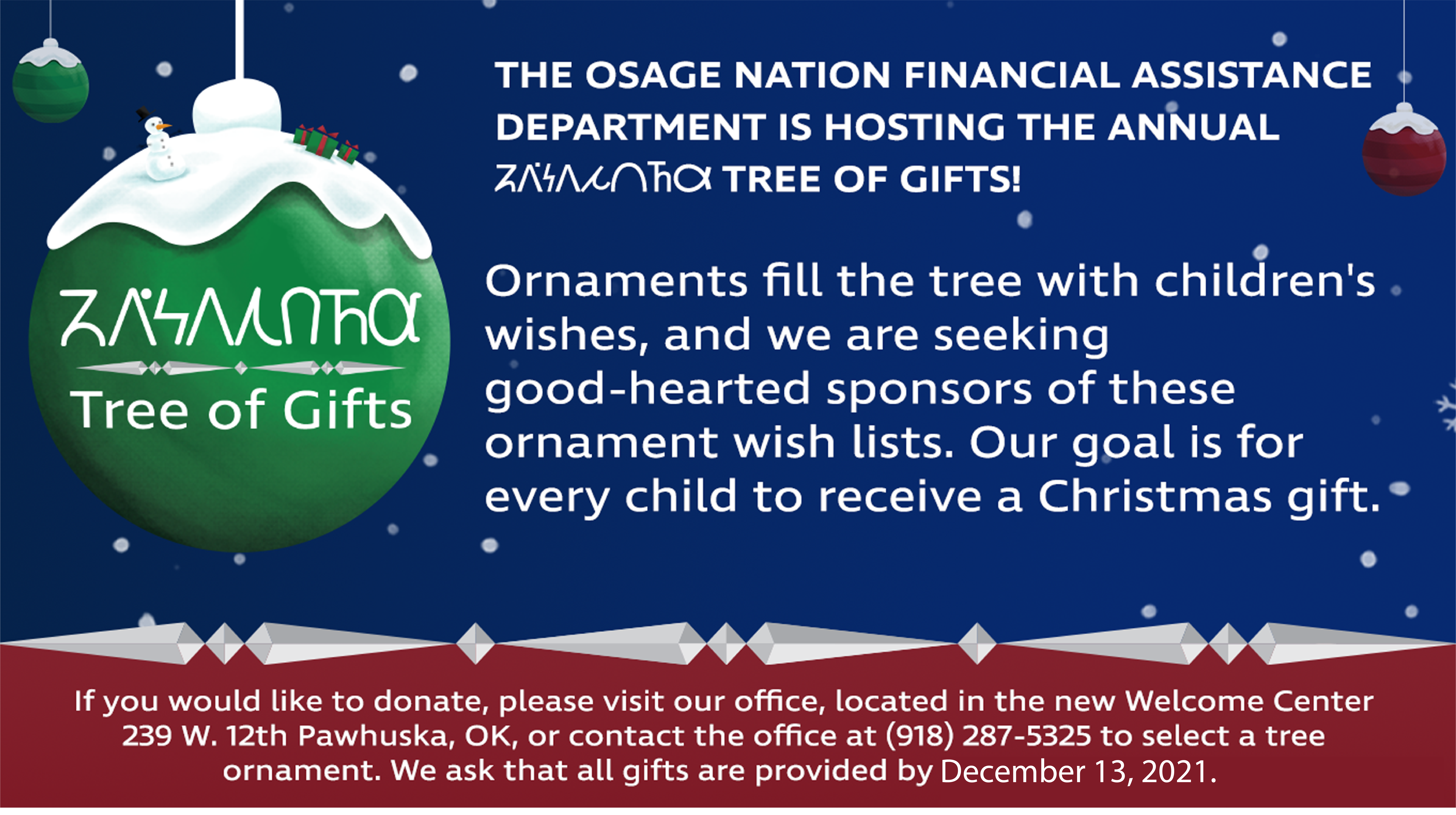 Tree of Gifts flyer Tree of Gifts flyer