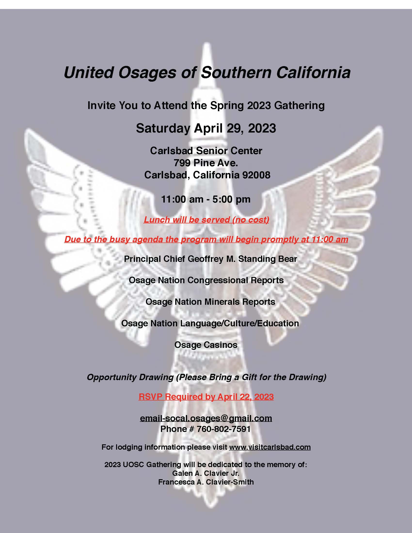 United Osages of Southern California flyer