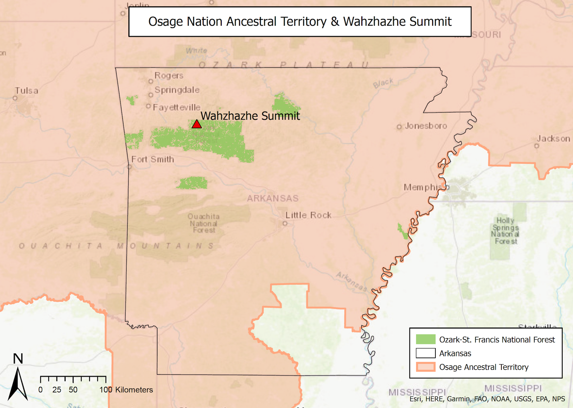 Wahzhazhe Summit Map