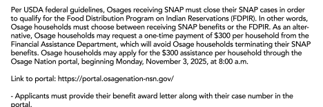 Temporary SNAP Relief